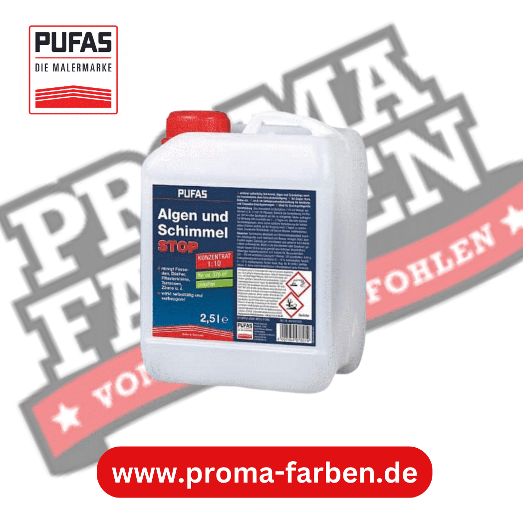 Pufas Algen und Schimmel STOP Konz., 2,5L Pufas Grundierweiss GP5 online bei ProMa Farben bestellen