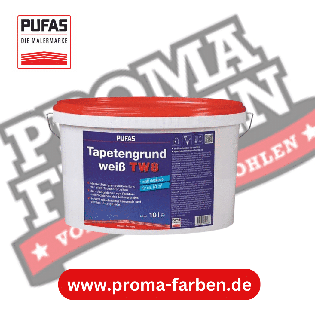 Pufas Tapetengrund TW8 weiß 5L Pufas Grundierweiss GP5 online bei ProMa Farben bestellen