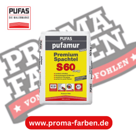 Pufas pufamur Premium-Spachtel S60 easy 10kg Pufas Grundierweiss GP5 online bei ProMa Farben bestellen