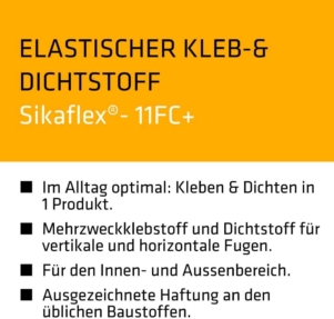 Sikaflex 11 300ml FC+ Elastischer Kleb- und Dichtstoff Uniweiss – Bild 2