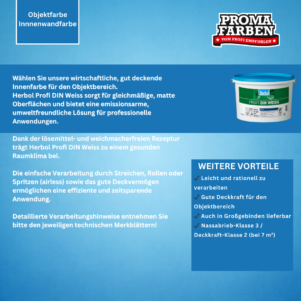 Herbol Profi DIN WEISS 12,5 Liter Wandfarben – Bild 3