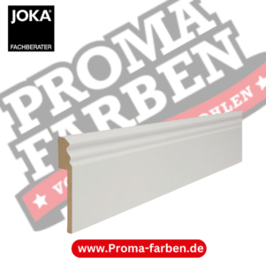 JOKA Fliesensockelabdeck-Leiste "FADL" MDF mit Folie ummantelt Weiß