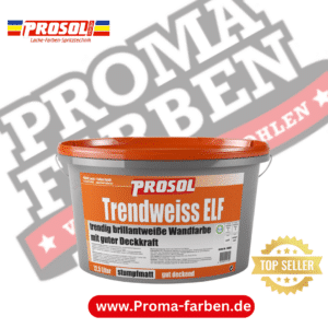 Prosol TrendWeiß ELF ist eine hochwertige Wandfarbe, die für zeitlose Eleganz und hohe Qualität steht. Hier sind einige Informationen zu dieser erstklassigen Farbe: 