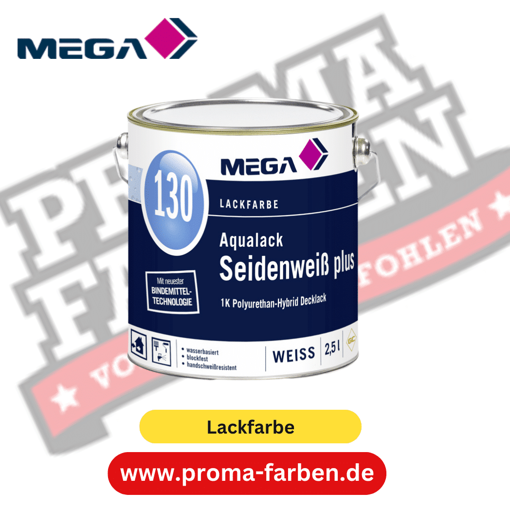 MEGA 130 Aqualack Seidenweiß Plus