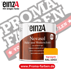 einzA Novasol HW Lasur (RAL 1003 Signalgelb) Lasierender Wetterschutz für außen für außen