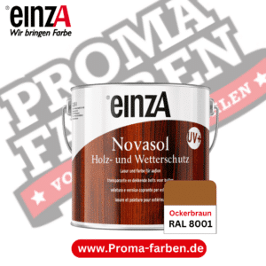 einzA Novasol HW Lasur RAL 8001 Ockerbraun Lasierender Wetterschutz für außen