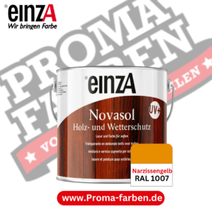 einzA Novasol HW Lasur (RAL 1007 Narzissengelb) Lasierender Wetterschutz für außen