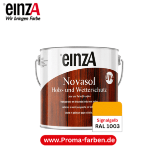 einzA Novasol HW Lasur (RAL 1003 Signalgelb) Lasierender Wetterschutz für außen für außen – Bild 2