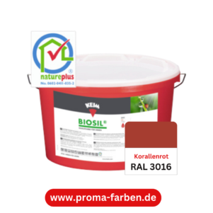 Keim Biosil Wandfarbe RAL 3016 Korallenrot – Bild 2
