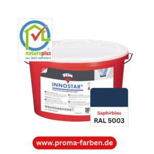 Keim Innostar Silikatfarbe RAL 5003 Saphirblau – Bild 2