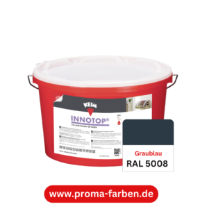 Keim Innotop Silikatfarbe RAL 5008 Graublau – Bild 2