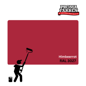 einzA Optima Innenwandfarbe  Fertigfarbton RAL 3027 Himbeerrot – Bild 3