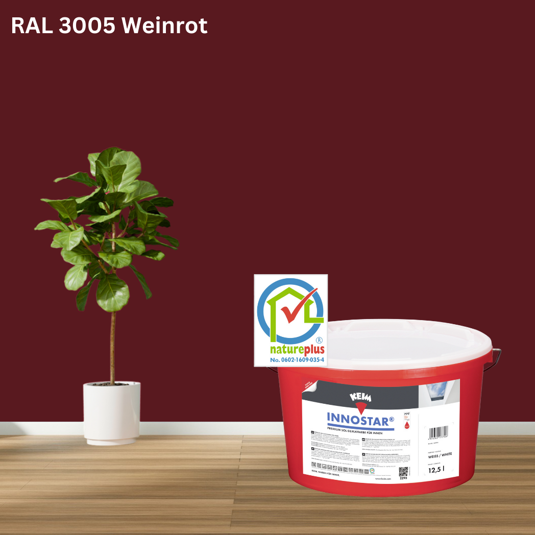 Keim Innostar Silikatfarbe RAL 3005 Weinrot Keim Innostar Silikatfarbe RAL 3005 Weinrot
