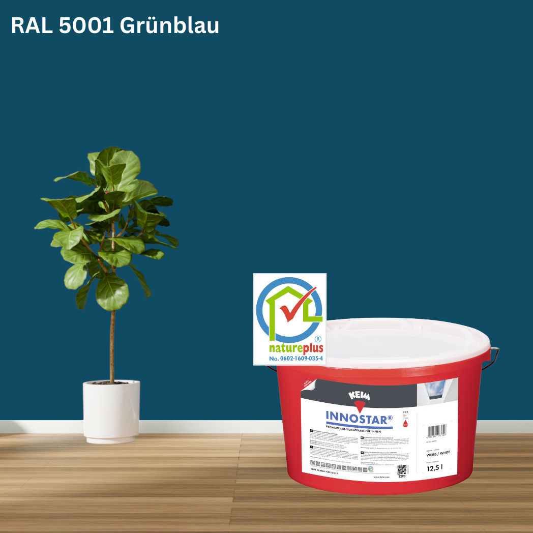 Keim Innostar Silikatfarbe RAL 5001 Grünblau Keim Innostar Silikatfarbe RAL 5001 Grünblau
