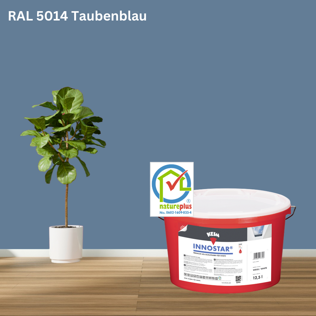 Keim Innostar Silikatfarbe RAL 5014 Taubenblau Keim Innostar Silikatfarbe RAL 5014 Taubenblau