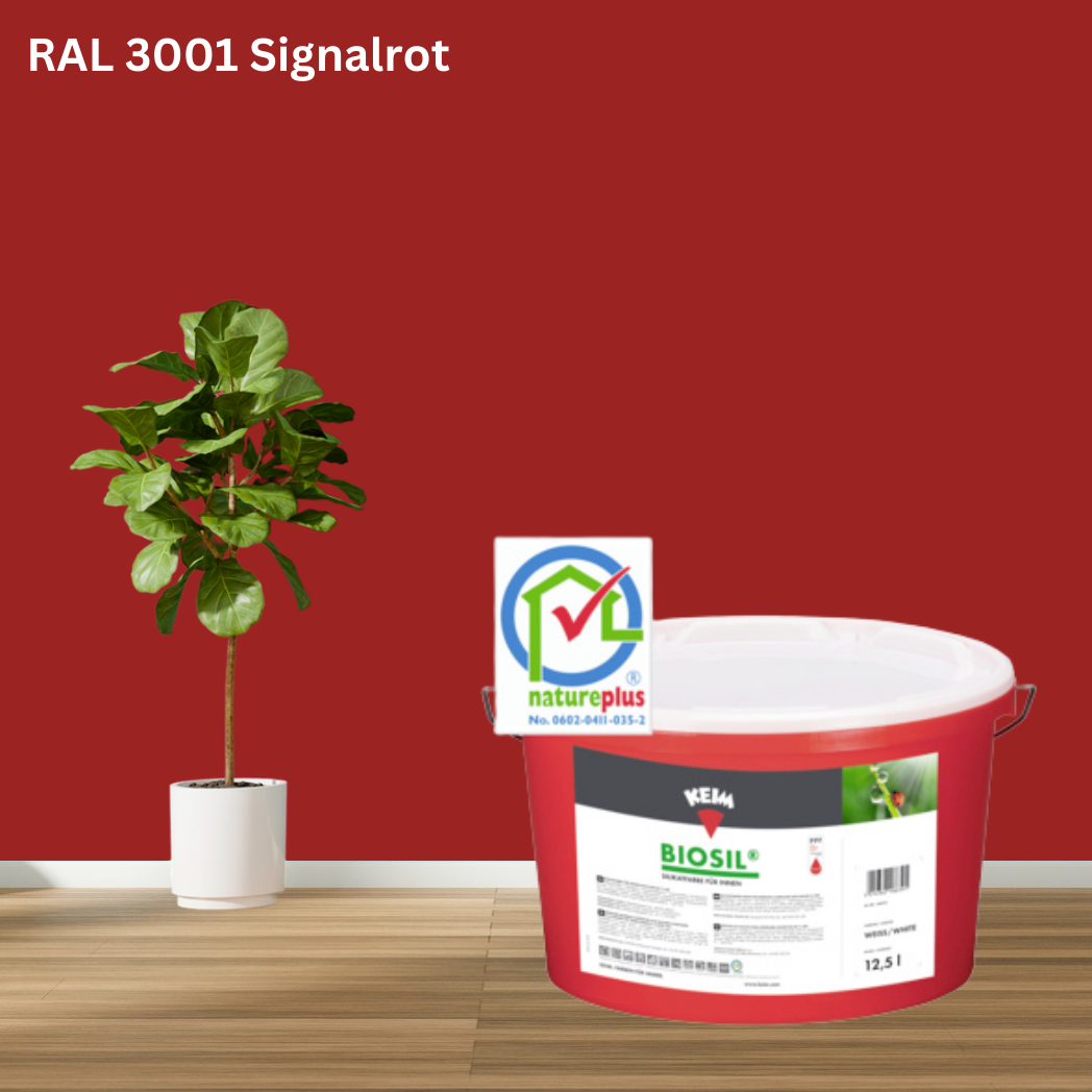 KEIM Biosil Wandfarbe RAL 3001 Signalrot