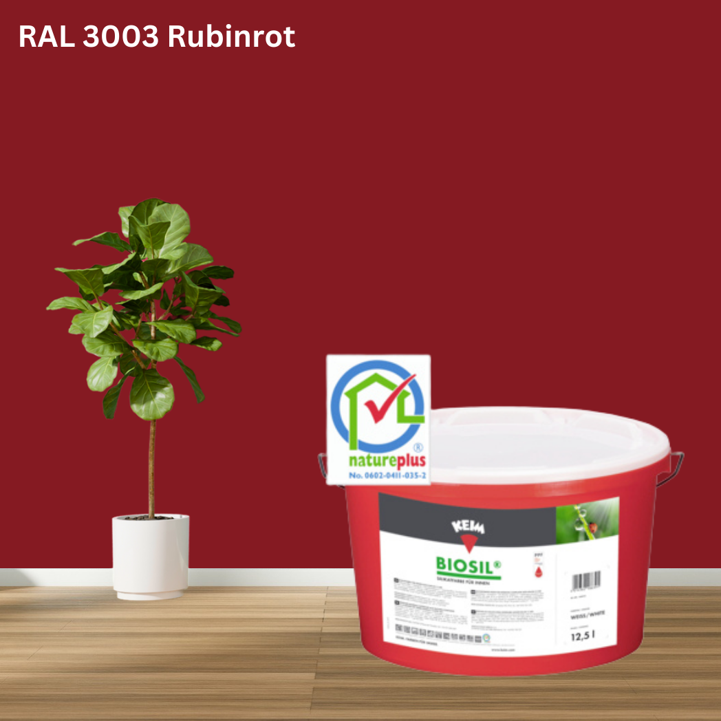 KEIM Biosil Wandfarbe RAL 3003 Rubinrot