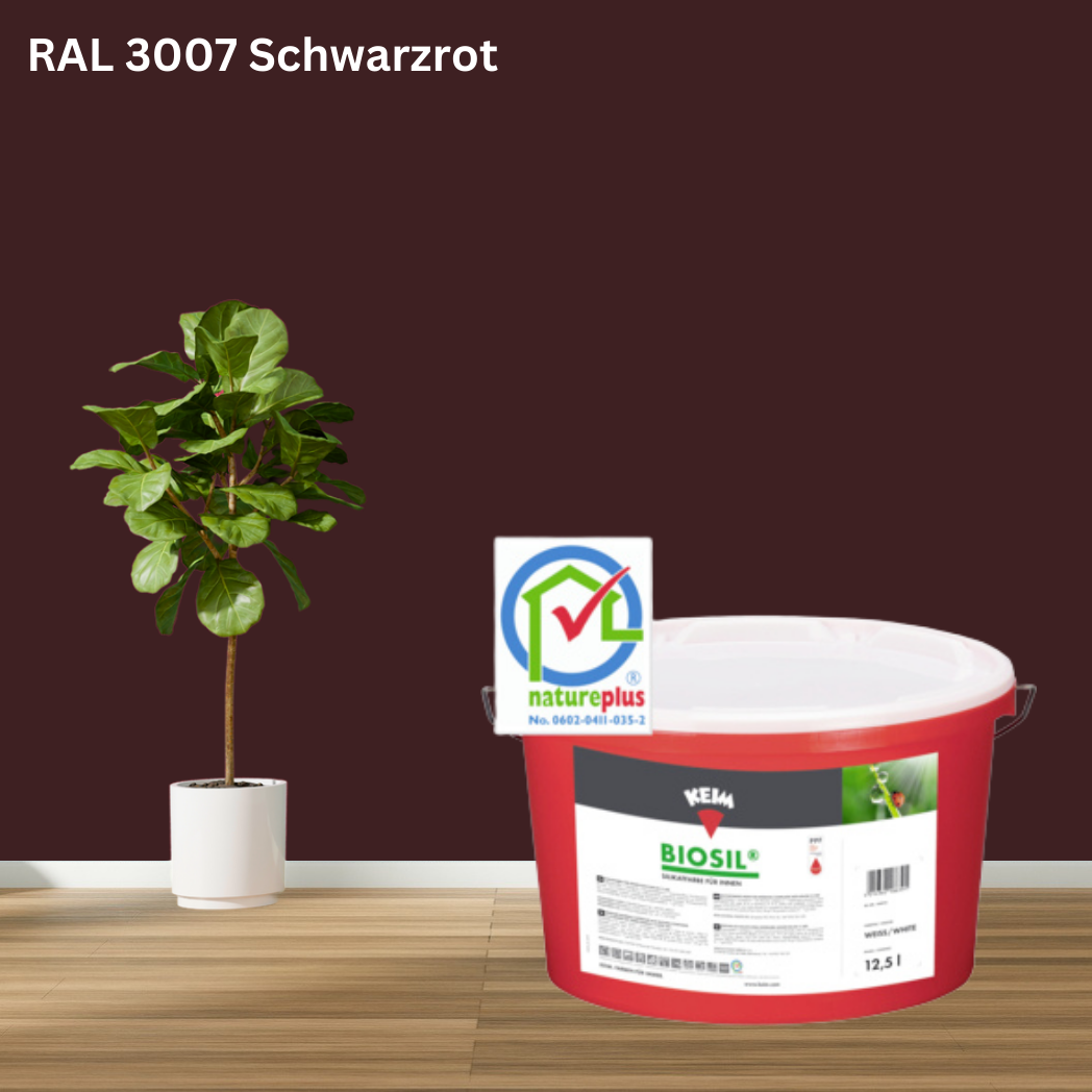 Keim Biosil Wandfarbe RAL 3007 Schwarzrot
