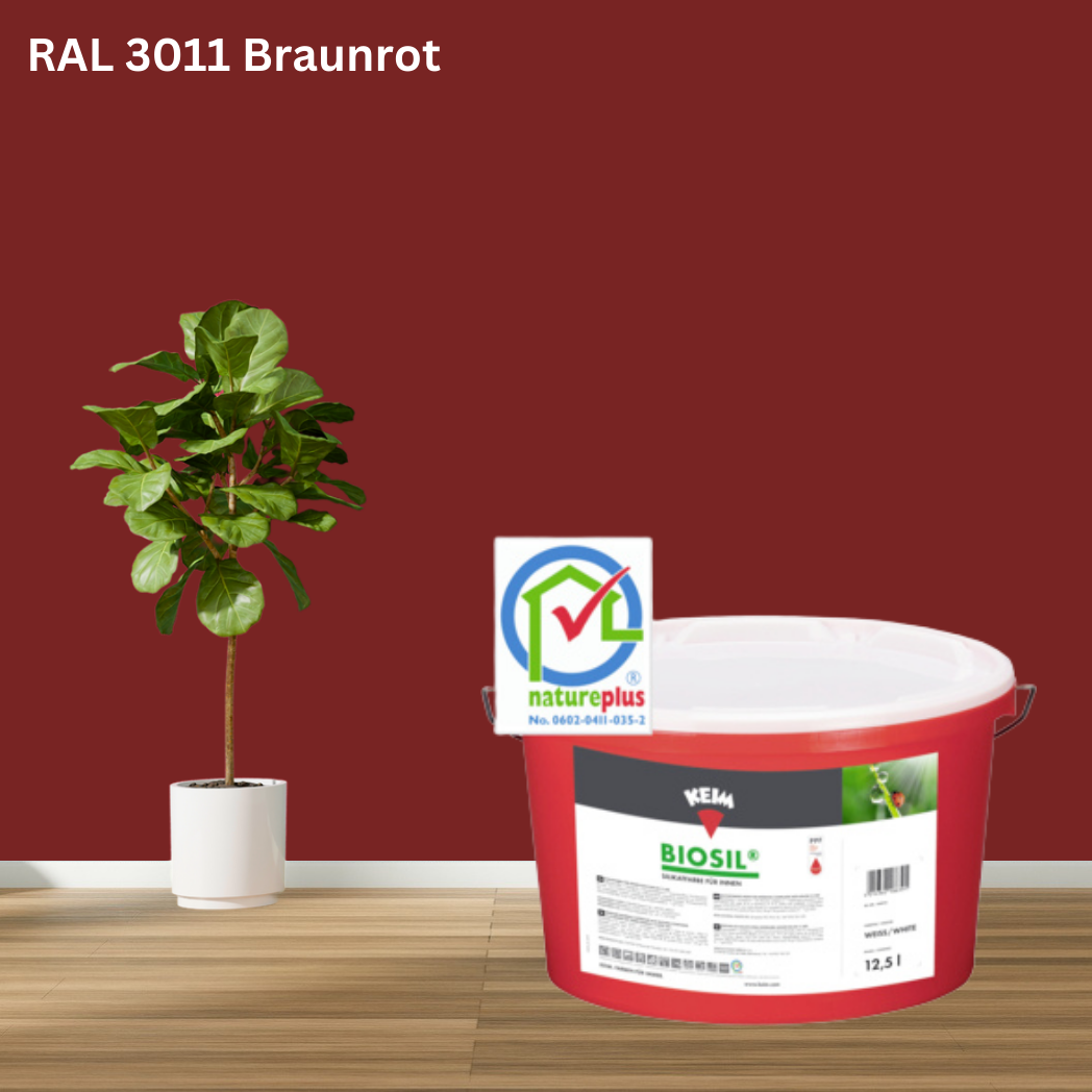 Keim Biosil Wandfarbe RAL 3011 Braunrot
