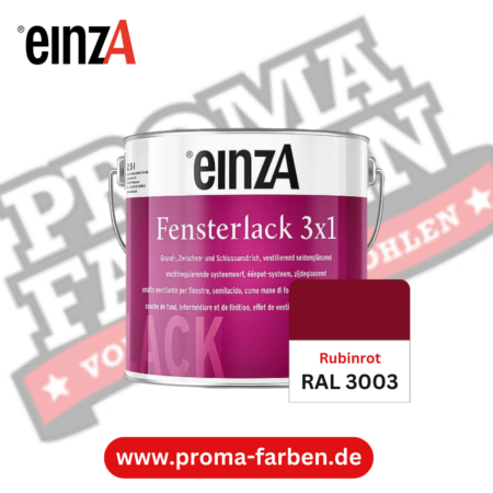 EinzA 3×1 Fensterlack RAL 3003 Rubinrot online bestellen bei ProMa Farben