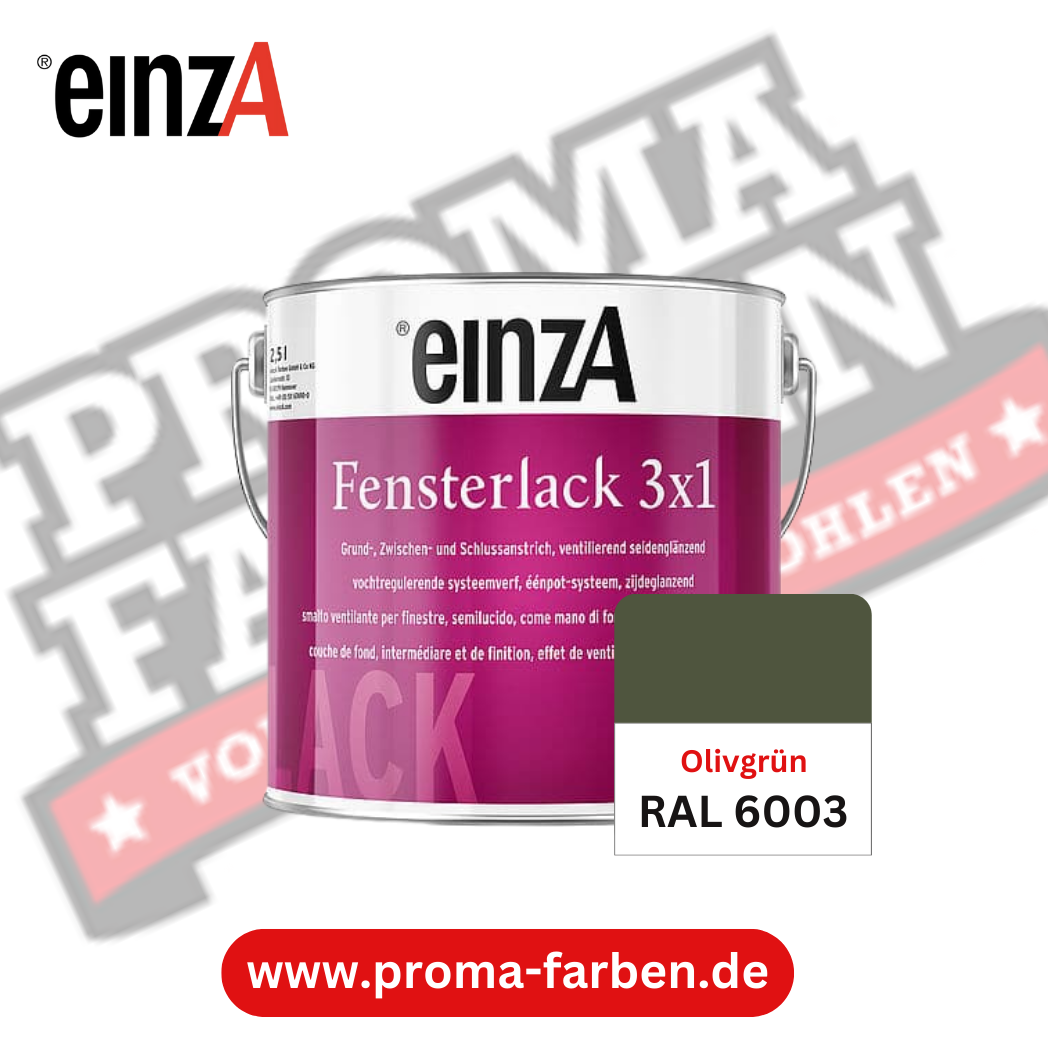 EinzA 3×1 Fensterlack RAL 6003 Olivgrün EinzA 3×1 Fensterlack RAL 6003 Olivgrün
