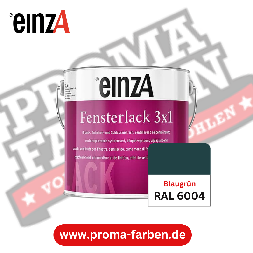 EinzA 3×1 Fensterlack RAL 6004 Blaugrün EinzA 3×1 Fensterlack RAL 6004 Blaugrün