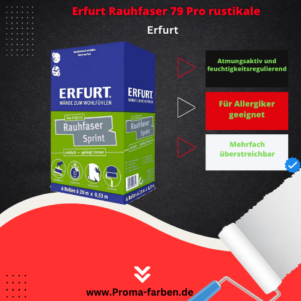 6 Rollen Erfurt Rauhfaser Sprint Raufasertapete – Bild 2