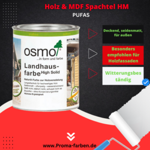 Osmo Landhausfarbe 2101 Weiß deckend – Bild 5