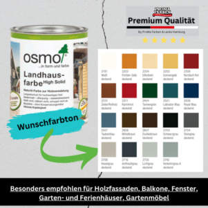 Osmo Landhausfarbe 2101 Weiß deckend – Bild 2