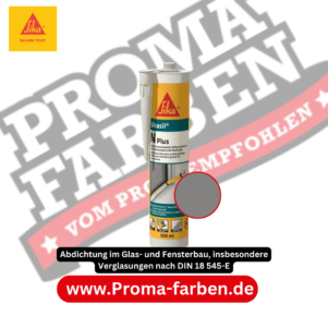 Sika Silicondichtstoff SIL N plus Neutralsilikon für den Fensterbau Grau 300 ml