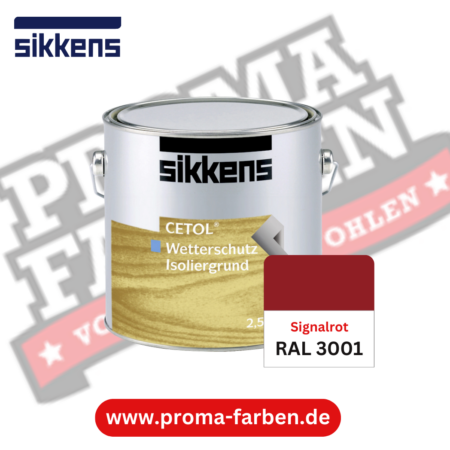 Sikkens Cetol Wetterschutzfarbe RAL 3001 Signalrot online bestellen bei ProMa Farben