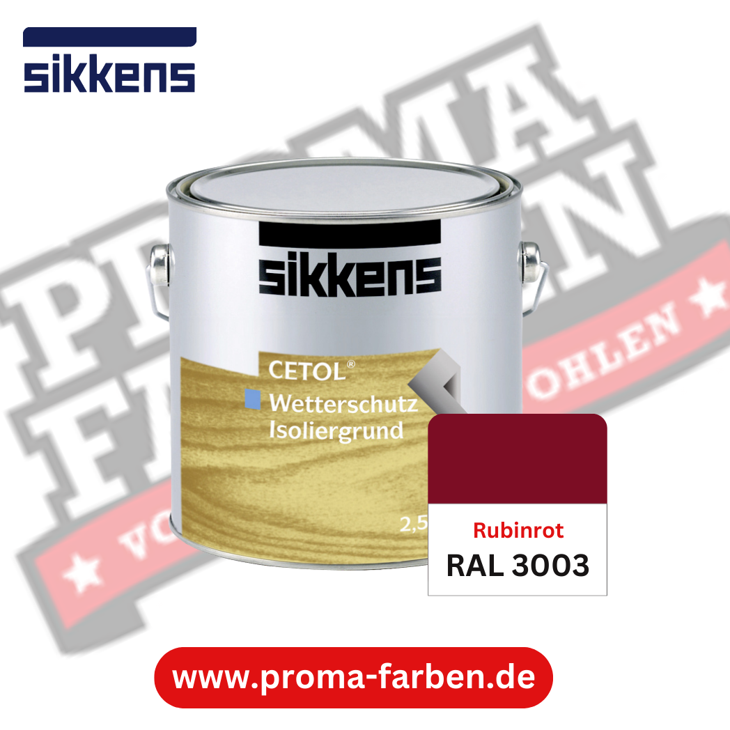 Sikkens Cetol Wetterschutzfarbe RAL 3003 Rubinrot