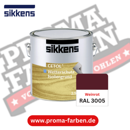 Sikkens Cetol Wetterschutzfarbe RAL 3005 Weinrot online bestellen bei ProMa Farben
