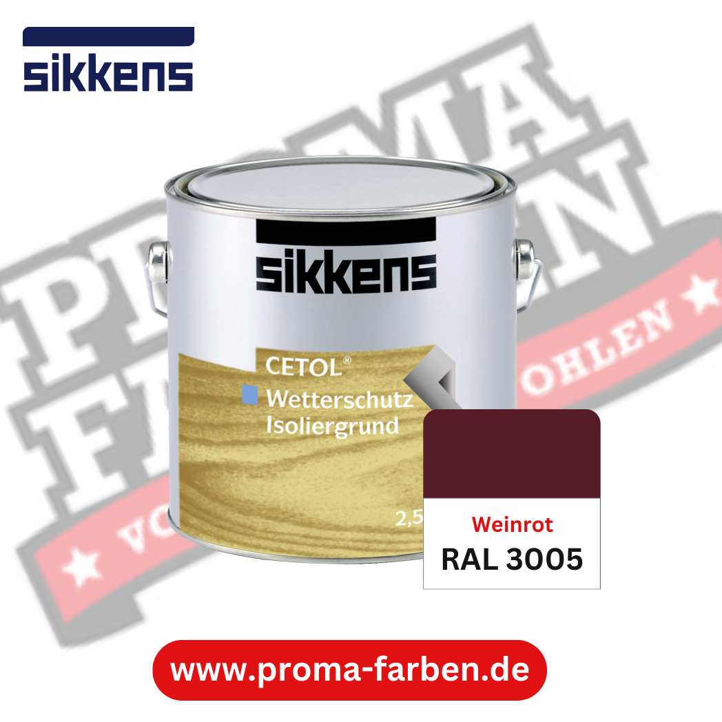 Sikkens Cetol Wetterschutzfarbe RAL 3005 Weinrot