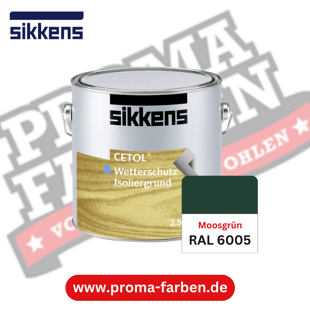 Sikkens Cetol Wetterschutzfarbe RAL 6005 Moosgrün Sikkens Cetol Wetterschutzfarbe RAL 6005 Moosgrün