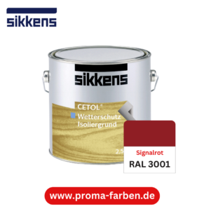 Sikkens Cetol Wetterschutzfarbe RAL 3001 Signalrot – Bild 2