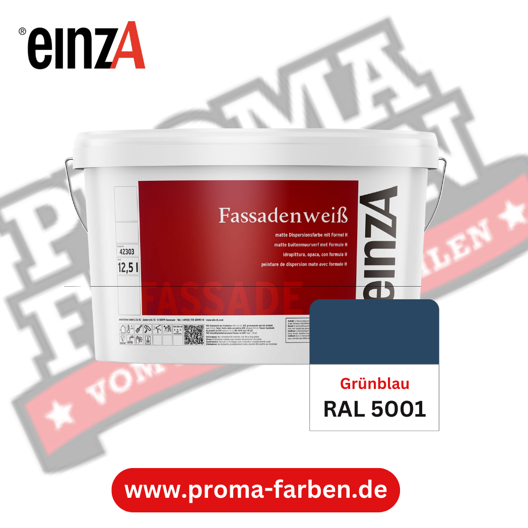 einzA Fassadenfarbe RAL 5001 Grünblau einzA Fassadenfarbe RAL 5001 Grünblau