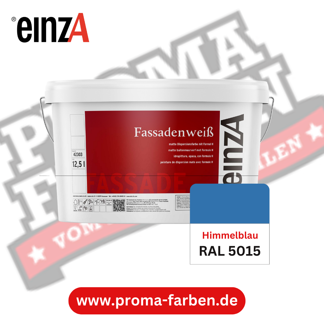 einzA Fassadenfarbe RAL 5015 Himmelblau einzA Fassadenfarbe RAL 5015 Himmelblau