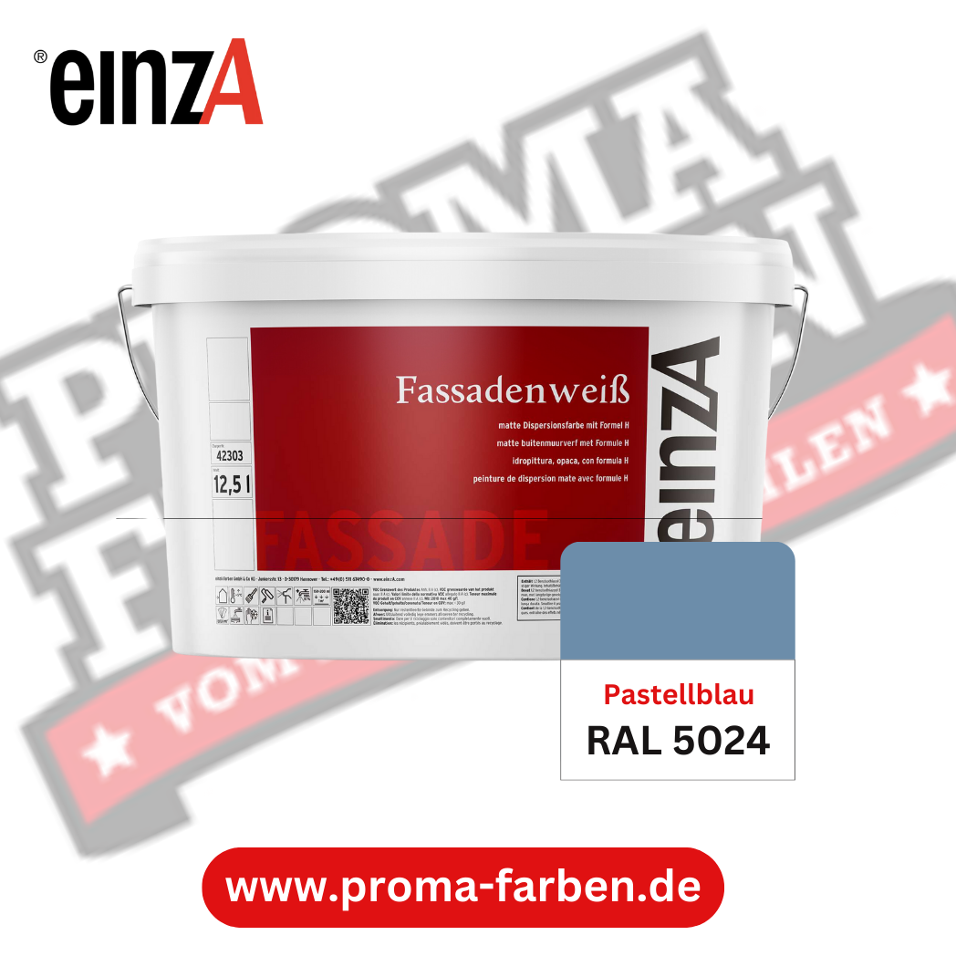 einzA Fassadenfarbe RAL 5024 Pastellblau
