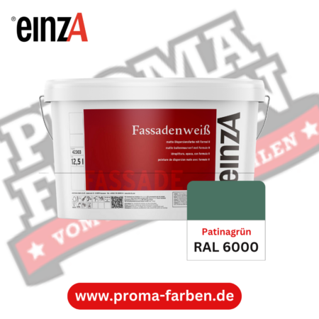 einzA Fassadenfarbe RAL 6000 Patinagrün online bestellen bei ProMa Farben