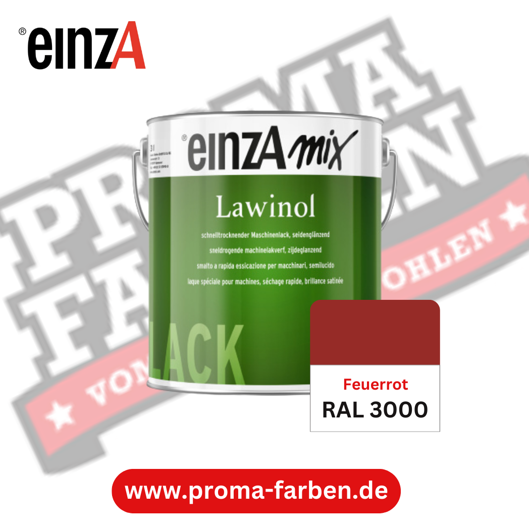 EinzA mix Lawinol Maschinenlack RAL 3000 Feuerrot EinzA mix Lawinol Maschinenlack RAL 3000 Feuerrot