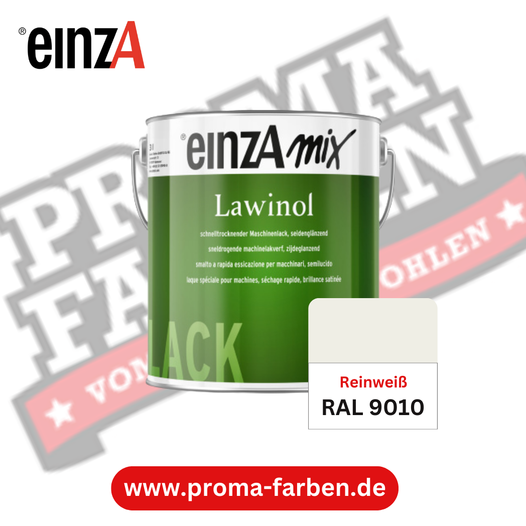 EinzA mix Lawinol Maschinenlack RAL 9010 Reinweiß