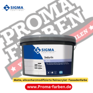 Sigma Indurin Indurin A+F  Fassadenfarbe Wunschfarbton (Filmschutz gegen Algen- & Pilzbefall, Wetterbeständig)