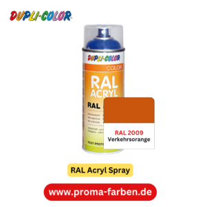 Dupli-Color RAL Acryl Spray RAL 2009 Verkehrsorange glänzend – Bild 2