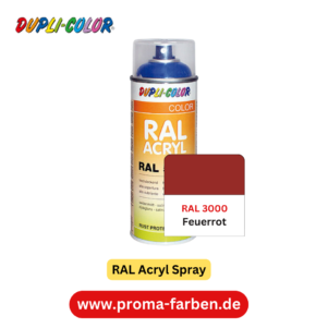 Dupli-Color RAL Acryl Spray RAL 3000 Feuerrot glänzend – Bild 2