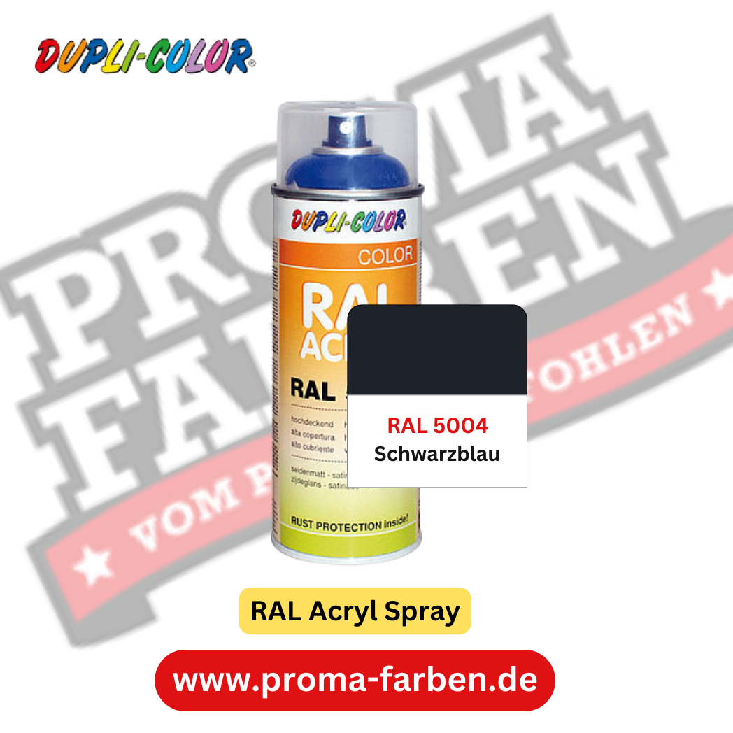 Dupli-Color RAL Acryl Spray RAL 5004 Schwarzblau Dupli-Color RAL Acryl Spray RAL 5004 Schwarzblau