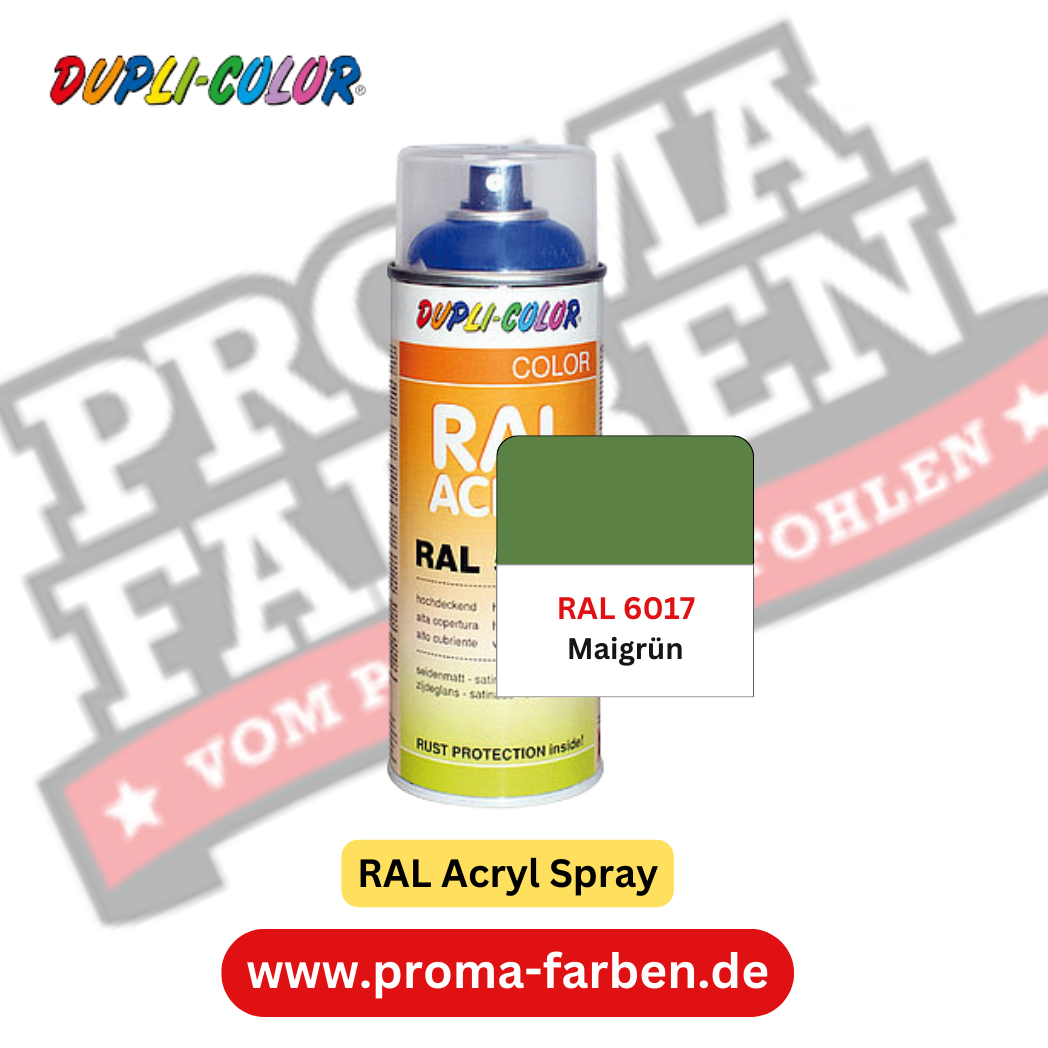 Dupli-Color RAL Acryl Spray RAL 6017 Maigrün Dupli-Color RAL Acryl Spray RAL 6017 Maigrün