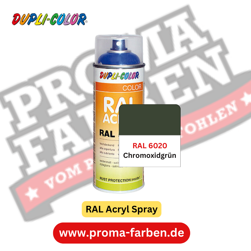 Dupli-Color RAL Acryl Spray RAL 6020 Chromoxidgrün Dupli-Color RAL Acryl Spray RAL 6020 Chromoxidgrün