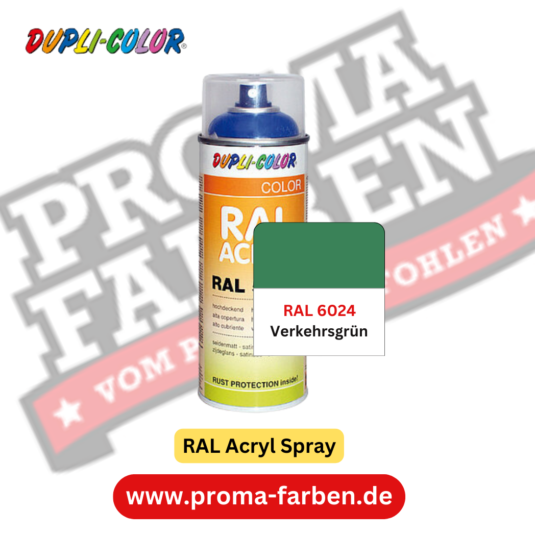 Dupli-Color RAL Acryl Spray RAL 6024 Verkehrsgrün Dupli-Color RAL Acryl Spray RAL 6024 Verkehrsgrün