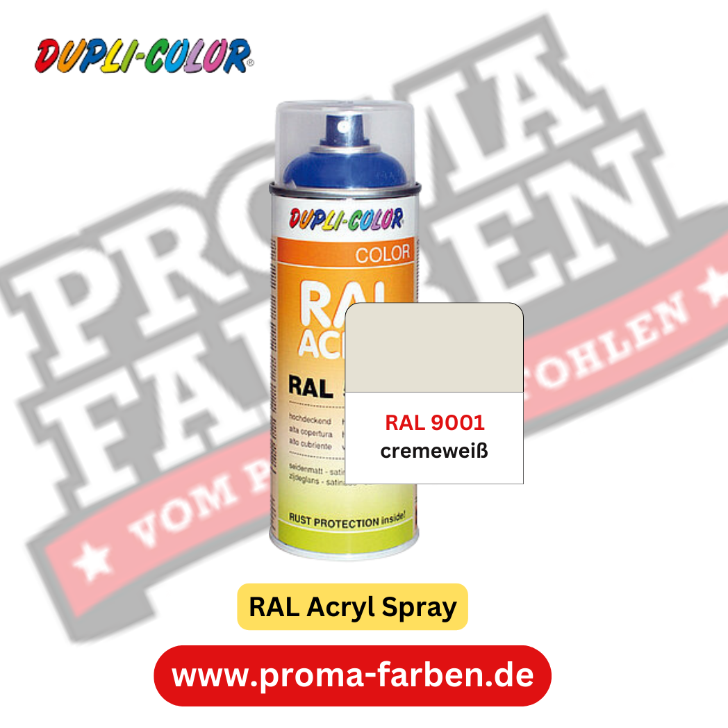 Dupli-Color RAL Acryl Spray RAL 9001 cremeweiß Dupli-Color RAL Acryl Spray RAL 9001 cremeweiß